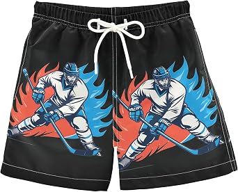 Boccsty American Flag Text USA 250 Year Boys Swim Trunks Baby Kids Swimwear Summer Toddler Beach Board Shorts 2T-XL
