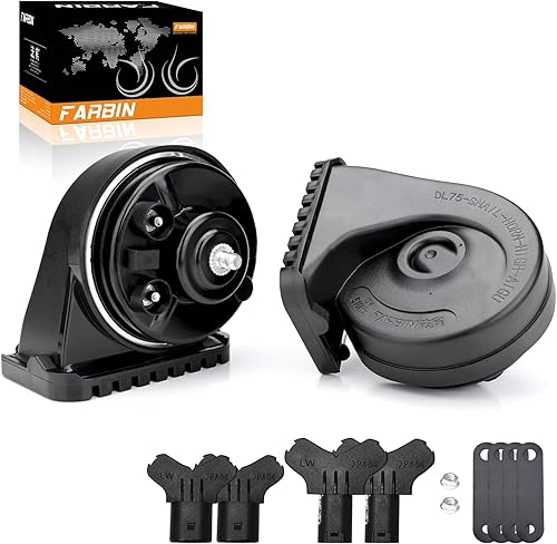 Vista 32 de FARBIN Bocina de coche compatible con Toyota/Lexus/Subaru 12V Bocinas automáticas impermeables con 1 a 2 tapones de bocina para Toyota