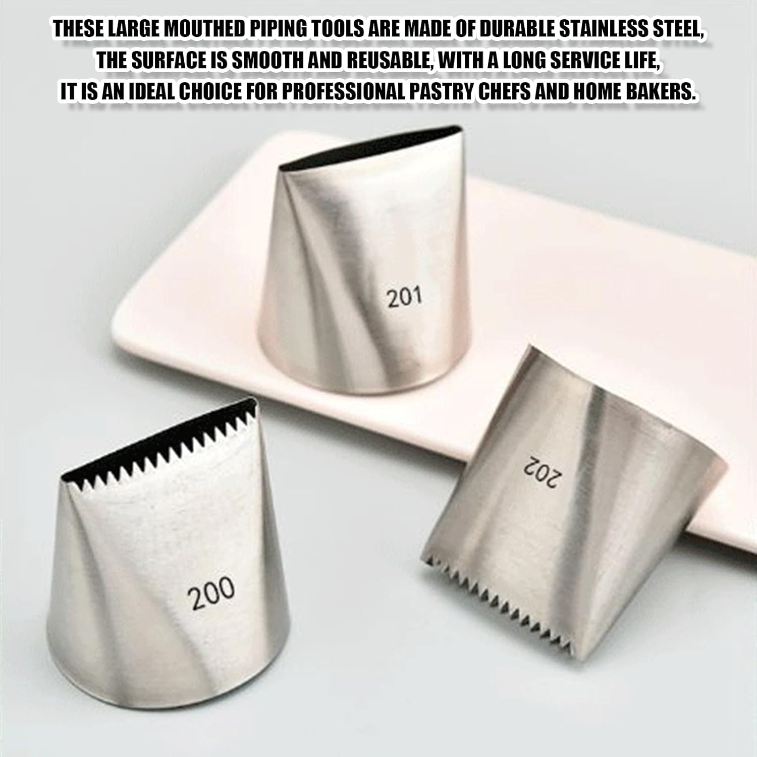Piping Tips For Cake Decorating, Stainless Steel Icing Piping Nozzles For Pastry Fondant Decorating Tools (C) thumbnail