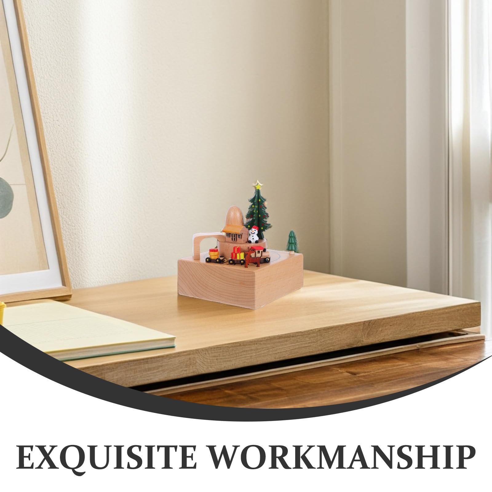Toddmomy Carillon Musicale in Legno a Forma di Cavallo Rotante Design Robusto, Decorazione per Casa e Compleanno, per Adulti