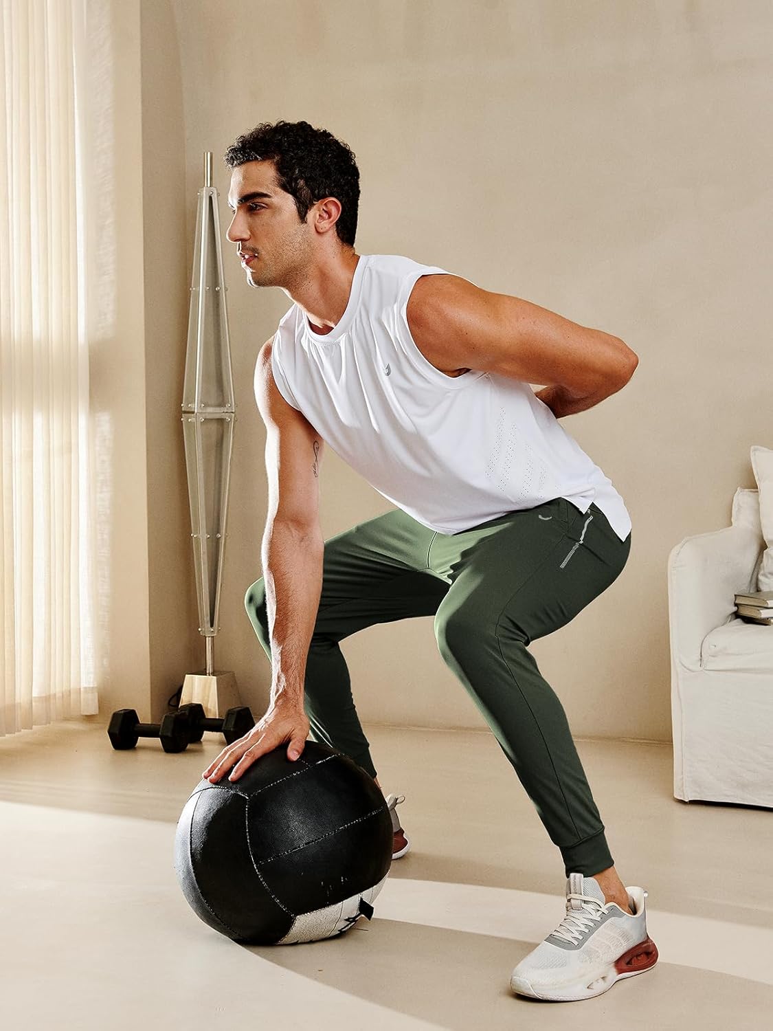 NORTHYARD Men's Running Jogger Pants Athletic Workout Sweatpants with Zipper Pockets Gym Track Jogging Sweatpant - Image 3