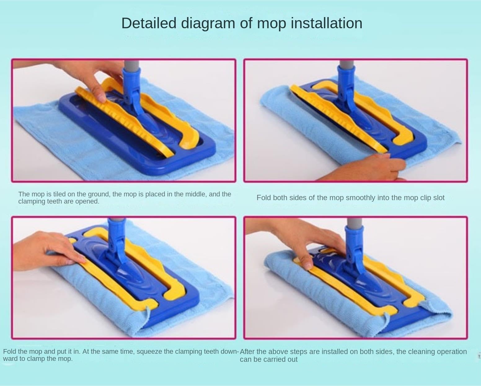 Fregona Fregona para Pisos De Madera Dura, Mango Acero Inoxidable Y Extensión para Cocinas Domésticas Todas Las Superficies Piso Limpieza Suelo