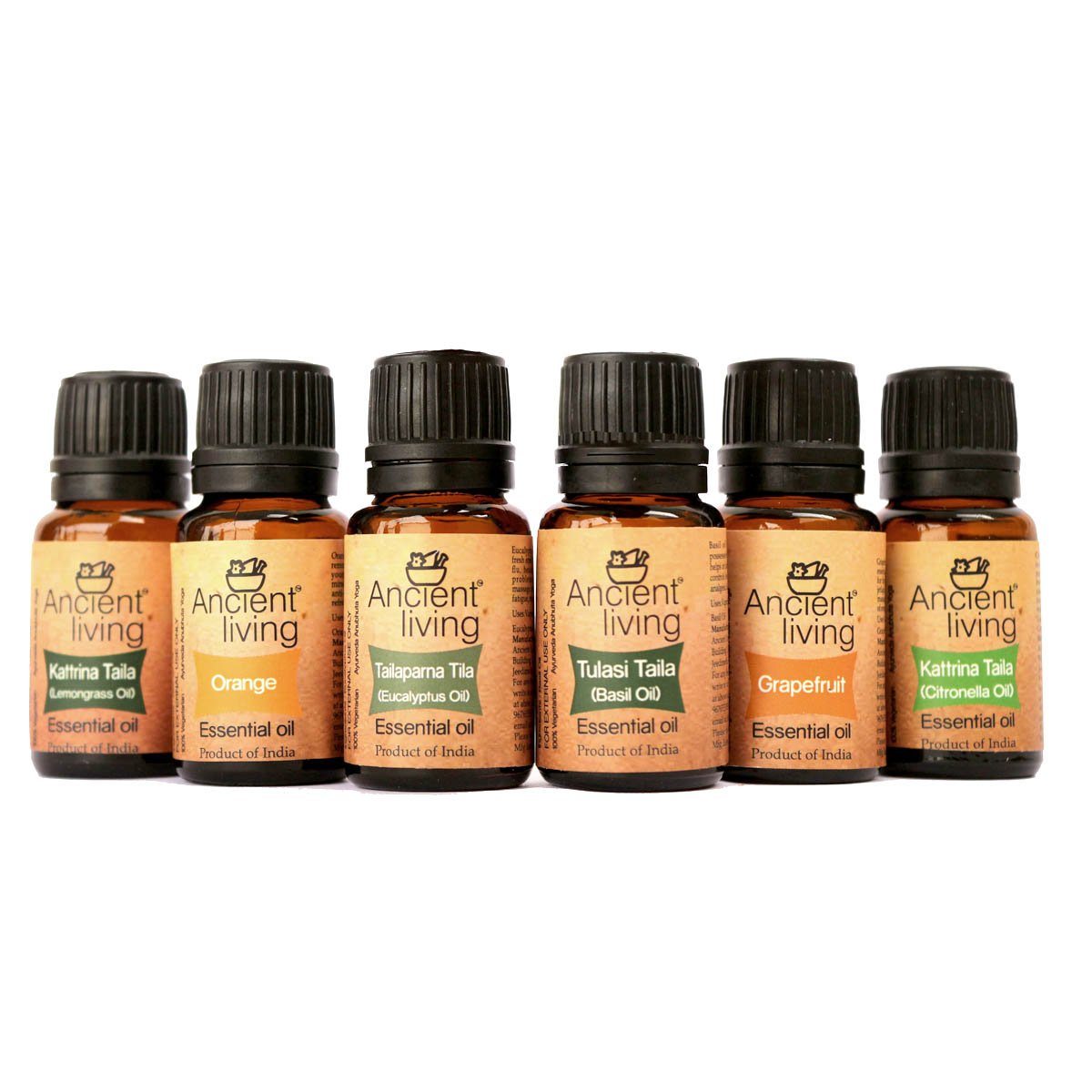 Ancient Living Set of 6 Organic Essential oils (10 ml each) - Image 1