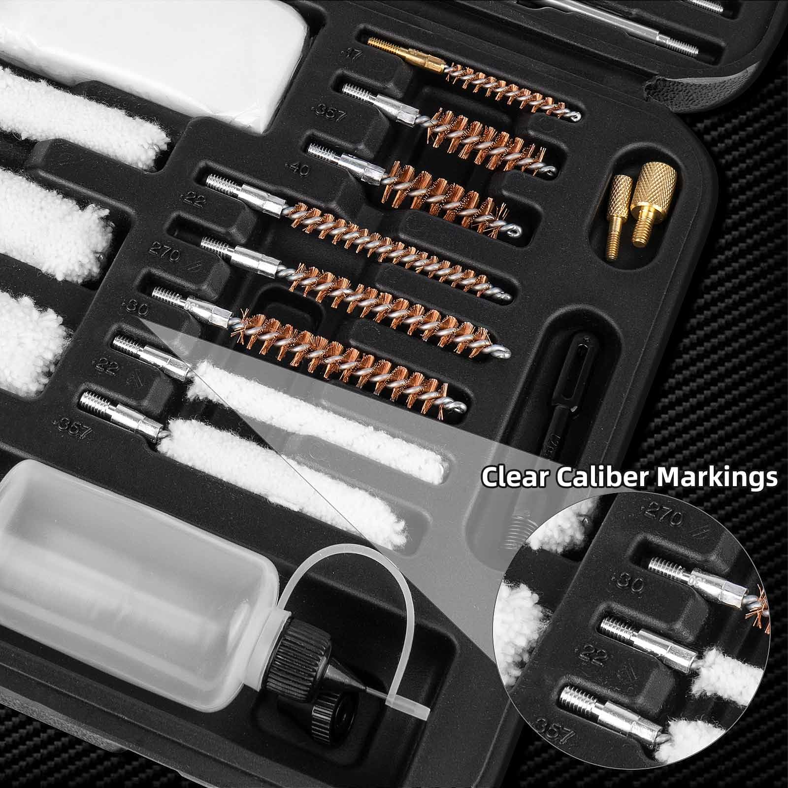 Rfle Universal Gun Cleaning Kit Unversal 76 Pece Gun Cleanng Kt W/ Alumnum ...
