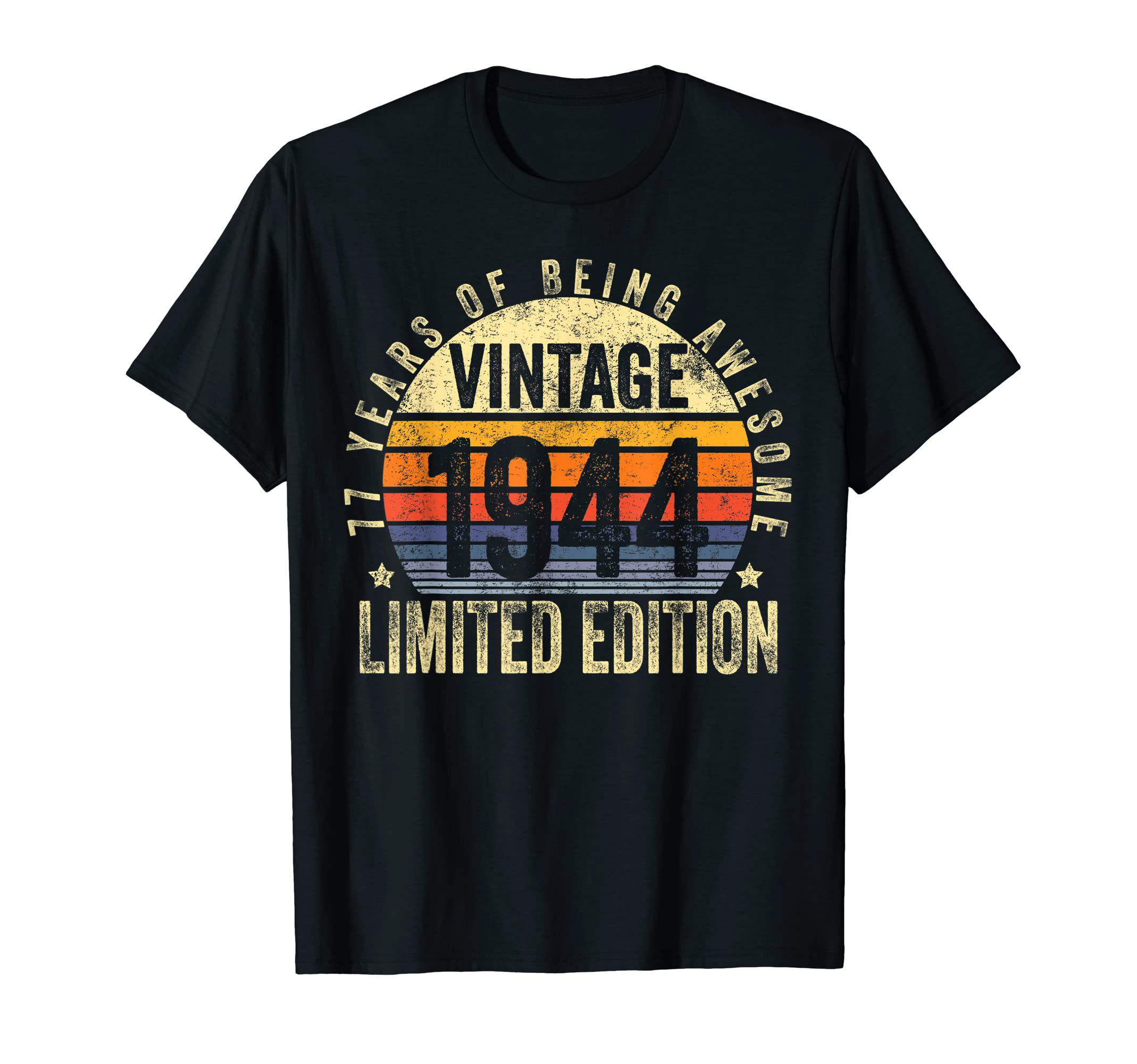 77 Year Old Gifts Vintage 1944 Limited Edition 77th Birthday T-Shirt