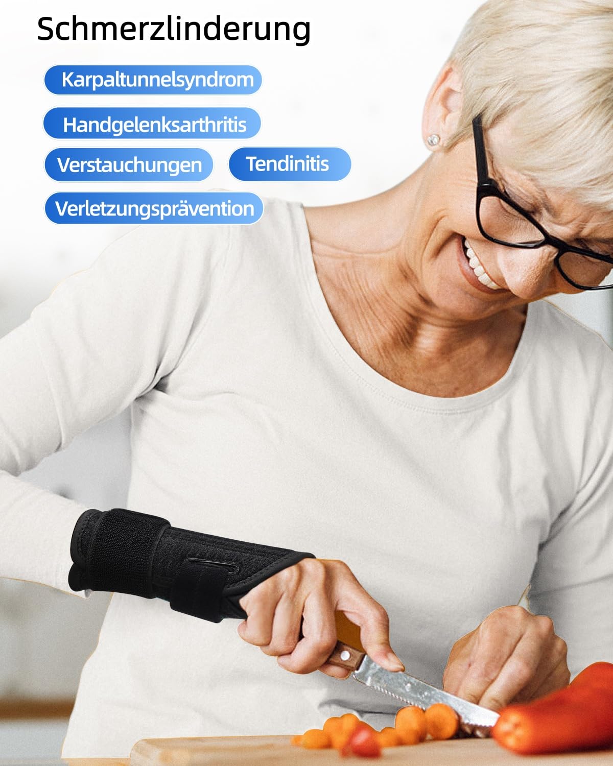 ABYON Handgelenkstütze mit Doppelschiene – Handgelenk Bandage und Handgelenkschiene bei Karpaltunnel Arthritis Sehnenscheidenentzündung verstellbar leicht und bequem für Damen und Herren S/M
