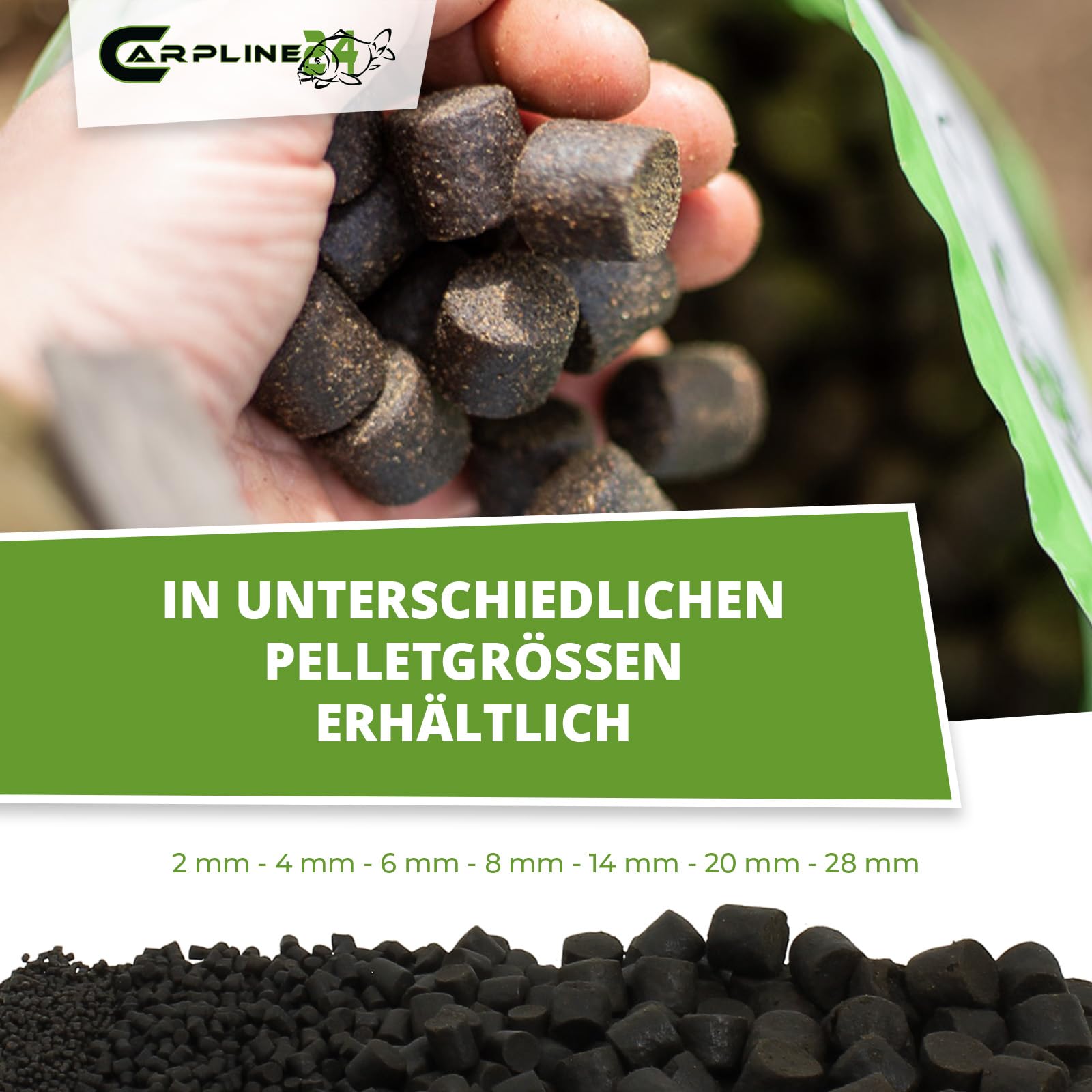 Bloody Halibut Pellets - 25 Kg - 2 mm - Karpfenfutter zum Anfüttern & Angeln von Karpfen, Carp Baits, Futterpellets als Angelköder
