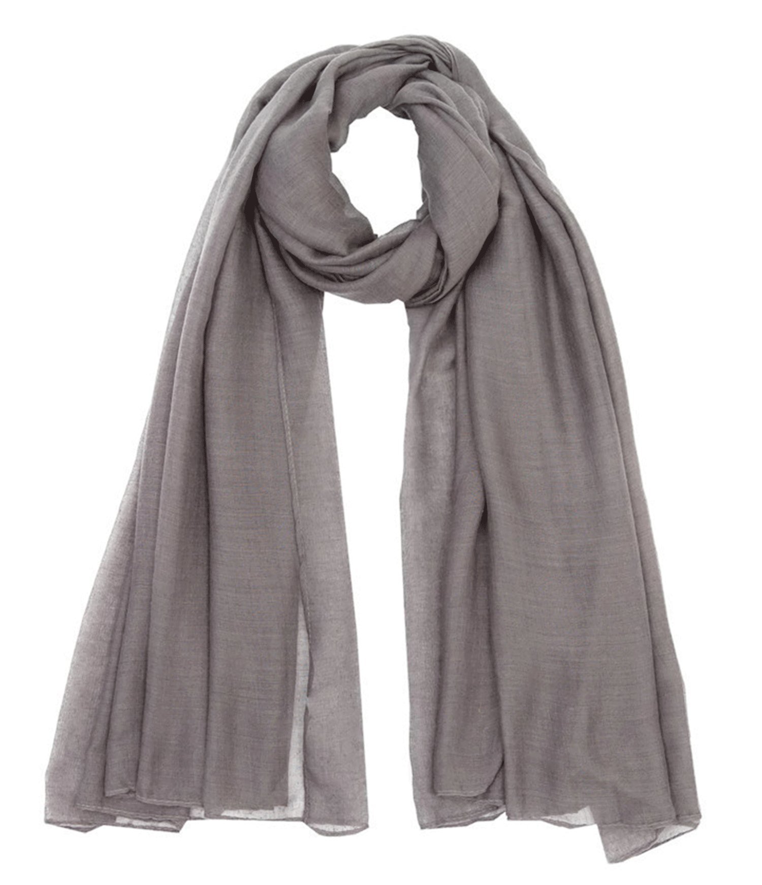 World of Shawls Ladies Large Plain Sarong Scarf Dress Wrap Cover Up Beachwear Swimwear (Silver)