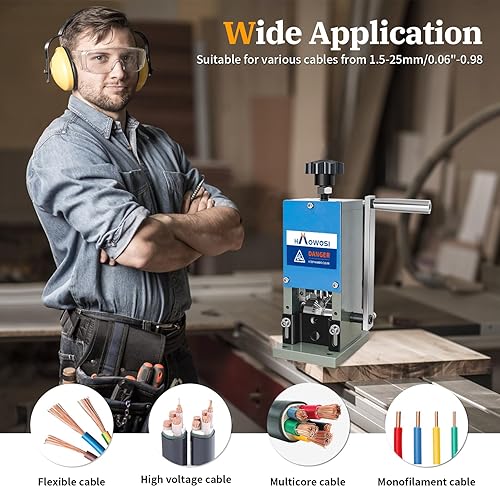 Miniatura 2 de Máquina pelacables manual y accionada por taladro 0.06 "-0.98", Máquina peladora de cables Hoja de acero de resorte de 65 MN, herramienta