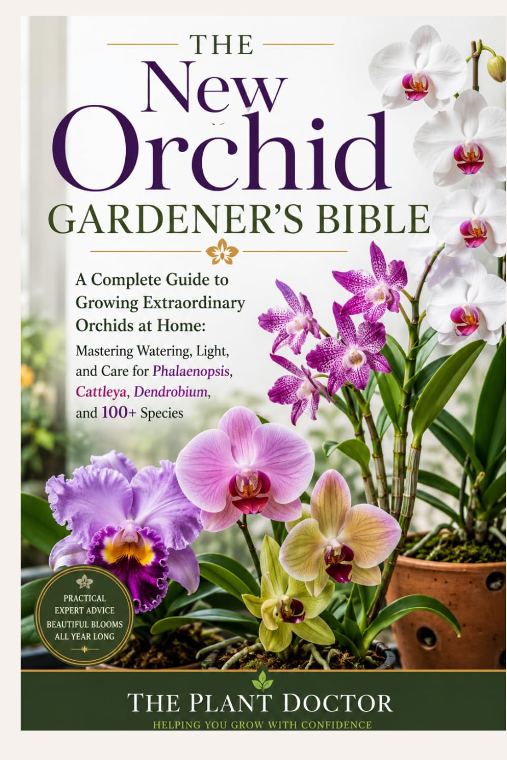 The New Orchid Gardener's Bible: A Complete Guide to Growing Extraordinary Orchids at Home: Mastering Watering, Light, and Care for Phalaenopsis, Cattleya, Dendrobium, and 100+ Species