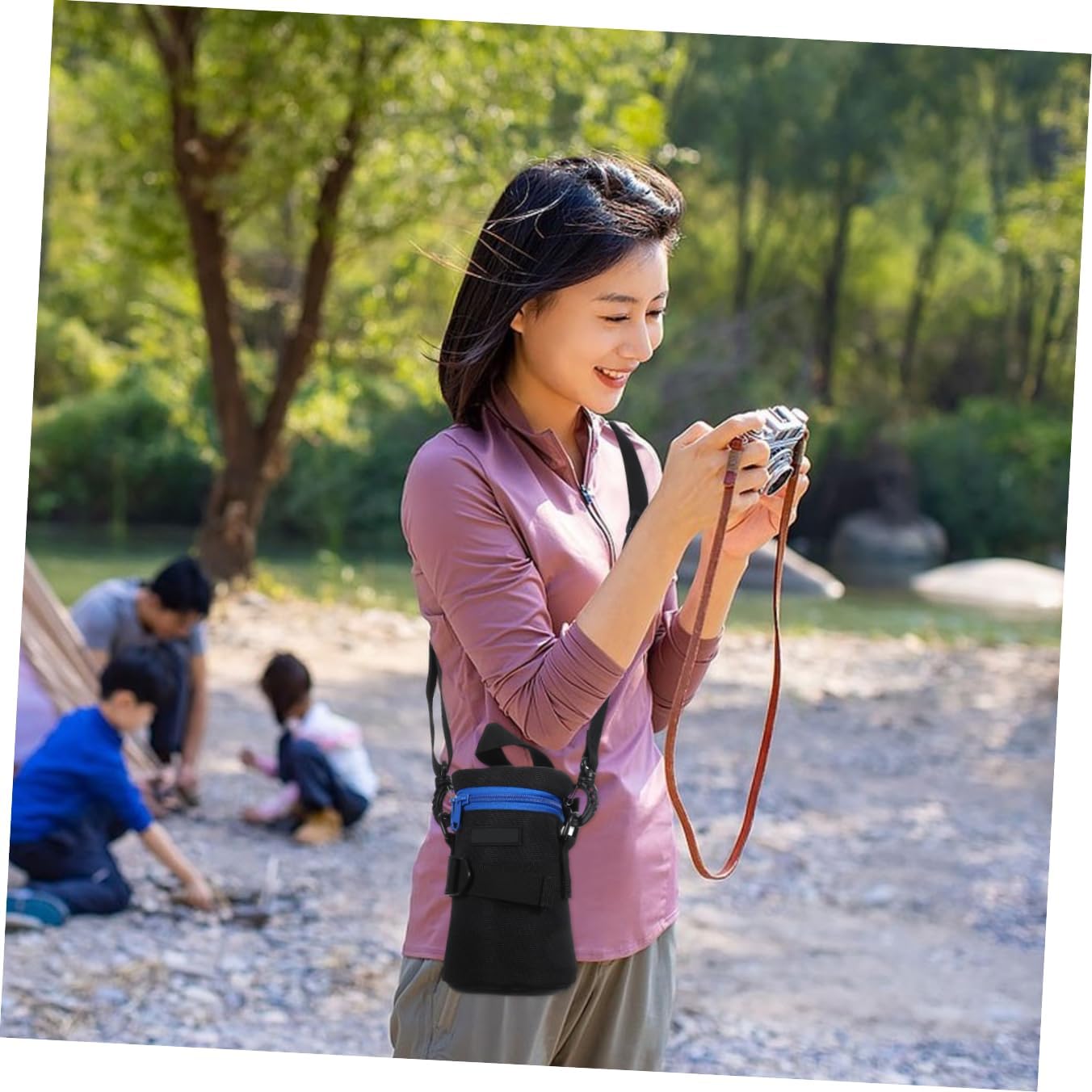 KALLORY Shockproof Camera Lens Pouch Thickened Protective Bag for Dslr Lenses Compact Storage for Accessories Portable Design for Photography Enthusiasts