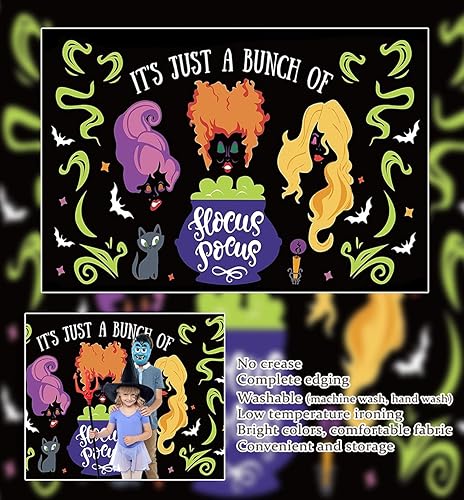 Miniatura 5 de Fondo de fotografía de hermanas de brujas de Halloween de 7 x 5 pies, telón de fondo para fiesta de Halloween, para beber, brujas, baby shower,