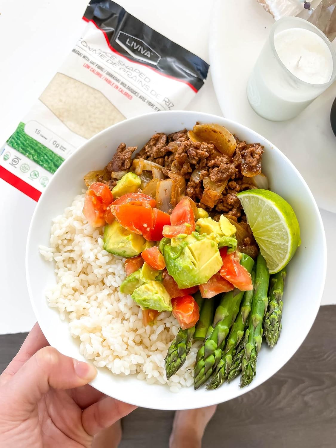 LIVIVA Shirataki Konjac Rice Shaped Noodle 4 Pk (73.33 oz) – Diabetic-Friendly Low Carb, Low Calorie Pasta Noodles Ready to Serve – No Odor, Certified Non-GMO, Gluten Free, Vegan, Plant-Based, Keto, Kosher, Halal