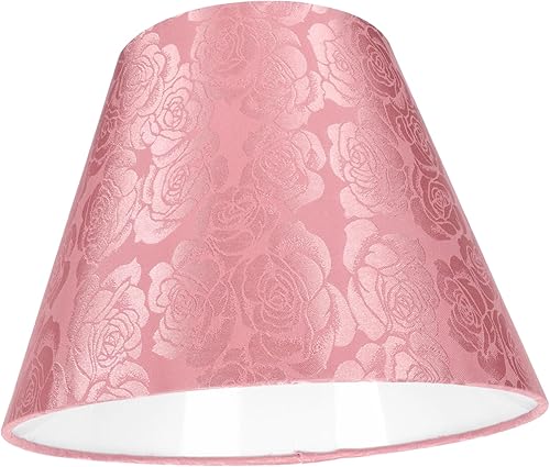 LALAFINA Pantalla de barril para lámpara de crisantemo bordado, cubierta de tela, pantalla de lámpara E14 E27, accesorio para tienda en casa, color