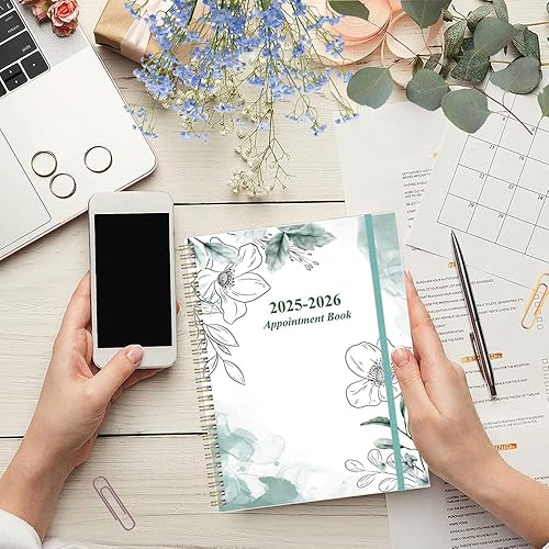 Miniatura 7 de Agenda y libro de citas 2025-2026, agenda diaria por hora de 8.5 x 11 pulgadas, de julio de 2025 a junio de 2026, libro de citas semanal con