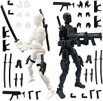 T13 Action Figure Set (Assembly Completed), 3D Printed Multi-Jointed, Titan 13 Action Figures, Multi-Articular Lucky Mobile Robot Nova T-13,Desktop Decorations for Game Lovers Toys (Green Purple)