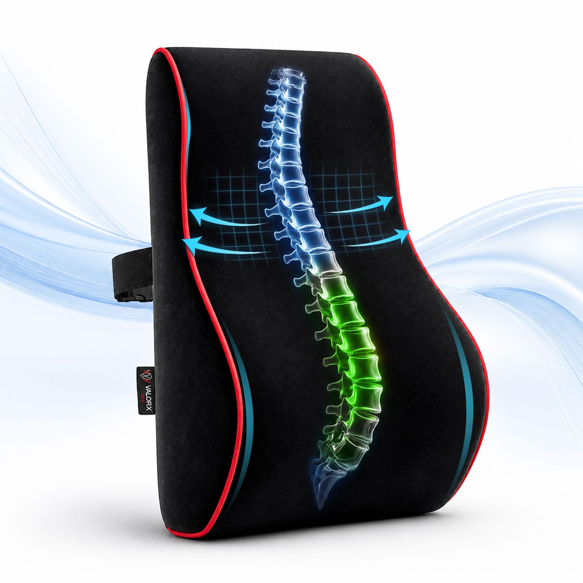 ValorX Lumbar Support Pillow with Massager - Back Pain Relief -9 ValorX Lumbar Support Pillow with Massager - Back Pain Relief -9