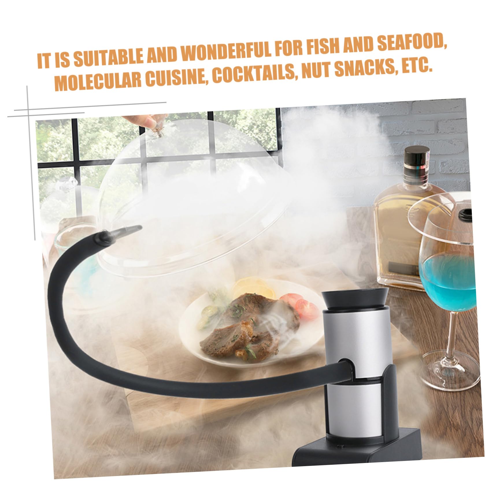 1 Set Affumicatore Portatile per Generatore Compatto per Carne e Cocktail Strumento per Bbq