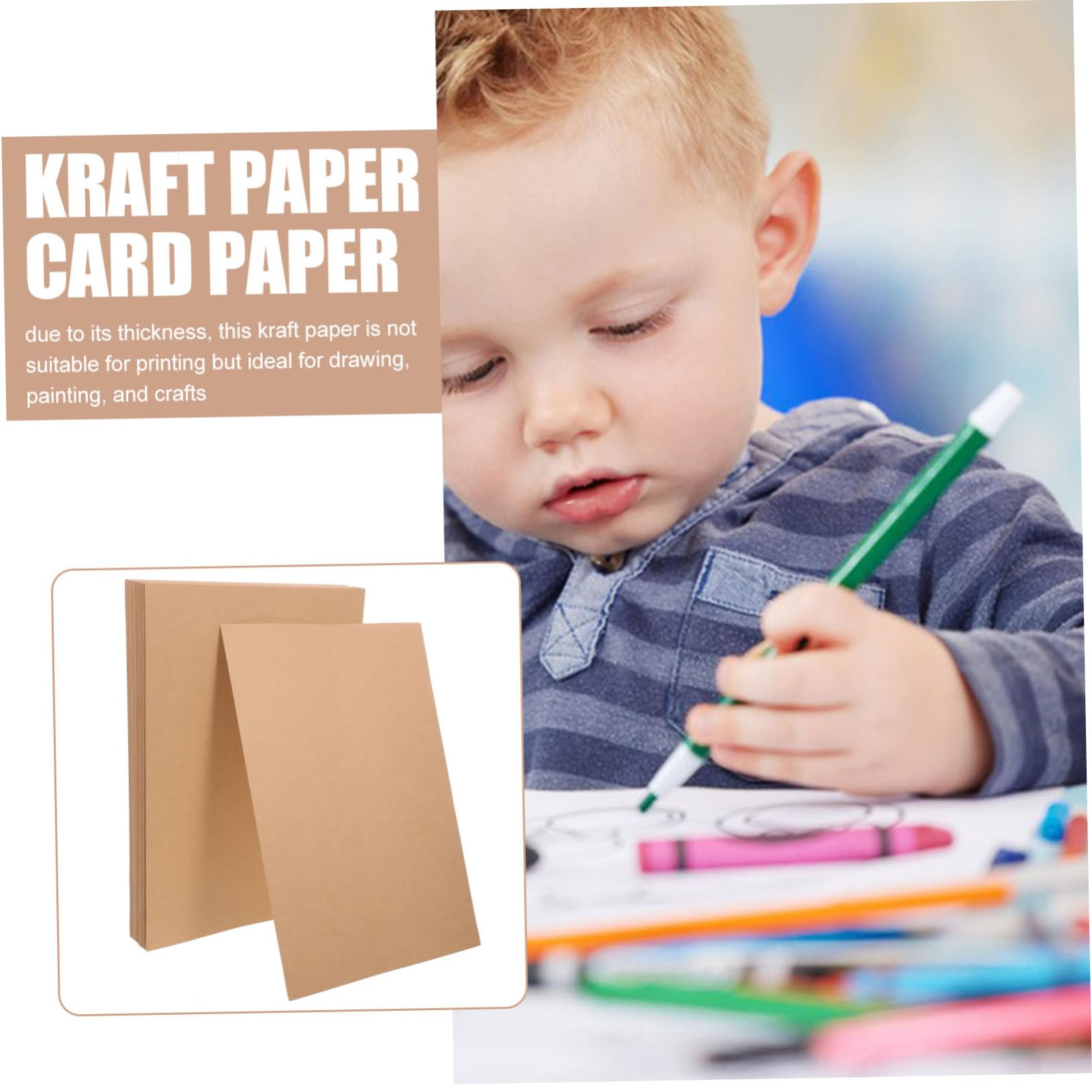 Braunes Kraftpapier Kartenpapier 100 Blatt A4 180 G/m²