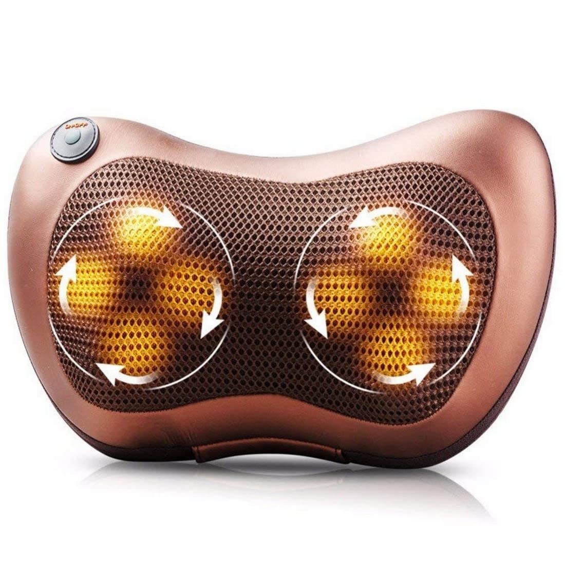 Abiba Nek Cushion Full Body Massage Massage Neck Back Shoulder Pillow for Pain Relief Massage Machine with Summer, Copper Abiba Nek Cushion Full Body Massage Massage Neck Back Shoulder Pillow for Pain Relief Massage Machine with Summer, Copper