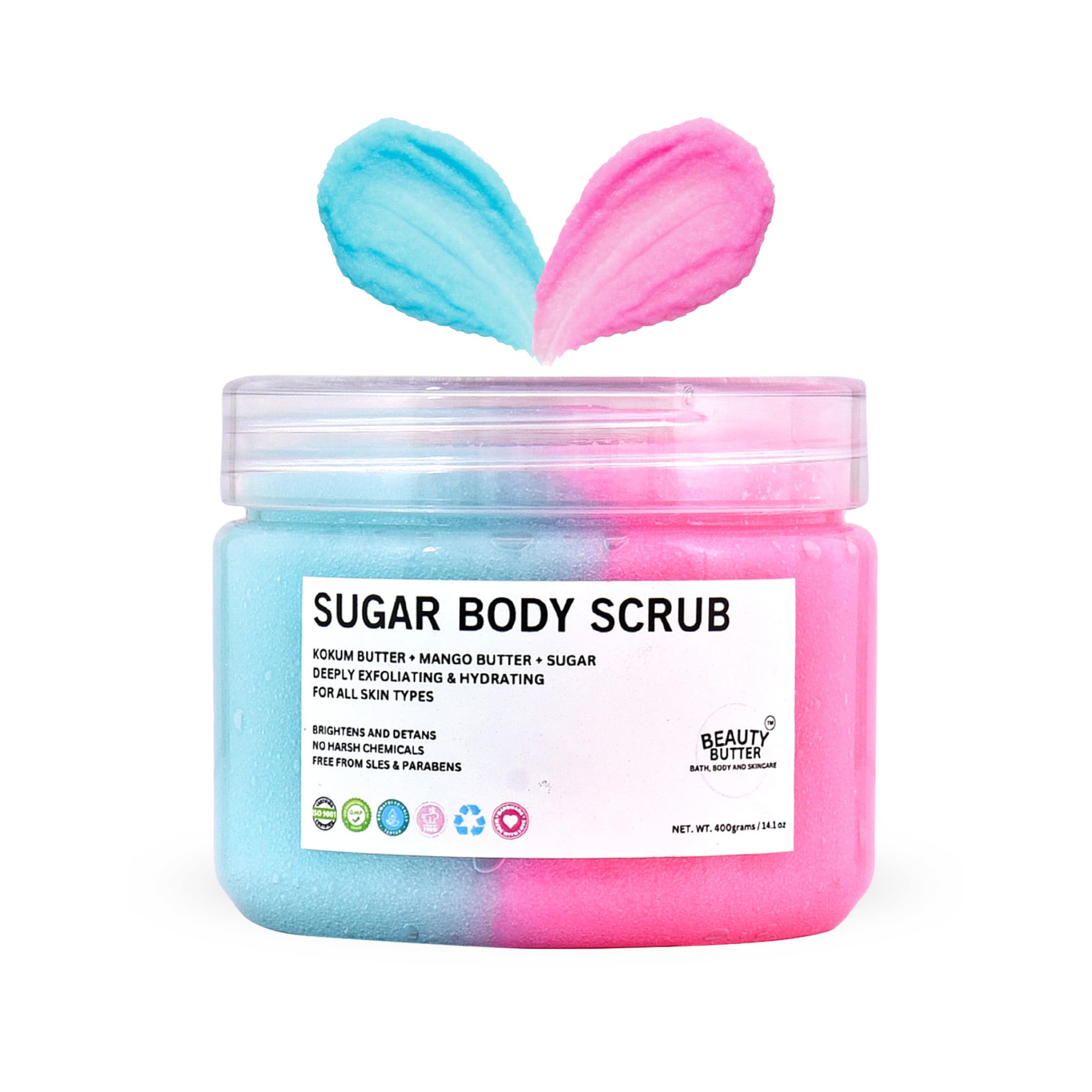 Beauty Butter Sugar Body Scrub Bubblegum | Exfoliating & Moisturizing Formula for Smooth, Soft Skin | Gentle Sugar Scrub for Women & Men-image-8
