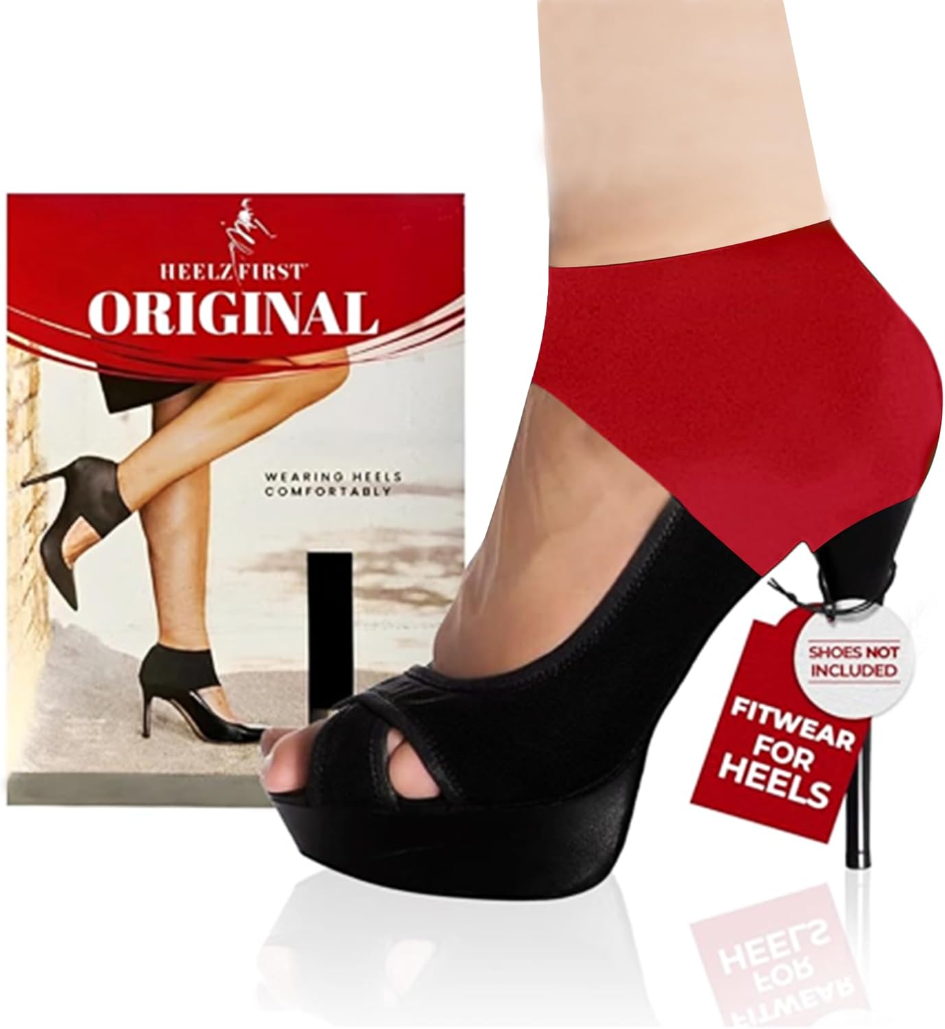HeelzFirst Fitwear Originals | High Heel Grips for Womens Shoes | Ankle Strap Heels | Keep Feet from Sliding in Heels | Heel Supports for Heel Pain | Anti Slip Shoe Grips | High Heel Inserts