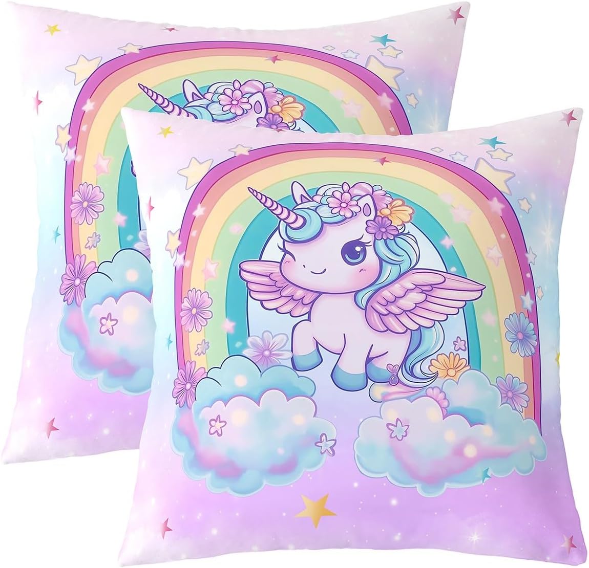 Erosebridal Set of 2 Cartoon Lion Throw Pillow Covers 22x22 Inch for Sofa Bed Couch,Boho Exotic Style Pillow Covers Home Room Decor,Cute Animal Cushion Covers,Wild Animal Lion Decorative Pillow Covers
