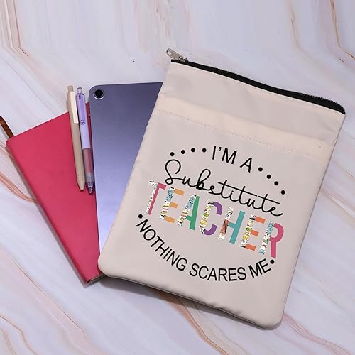 Miniatura 4 de Libro sustituto de agradecimiento para maestros, funda para libro para el día del maestro, regalo de regreso a clases, soy un maestro sustituto,