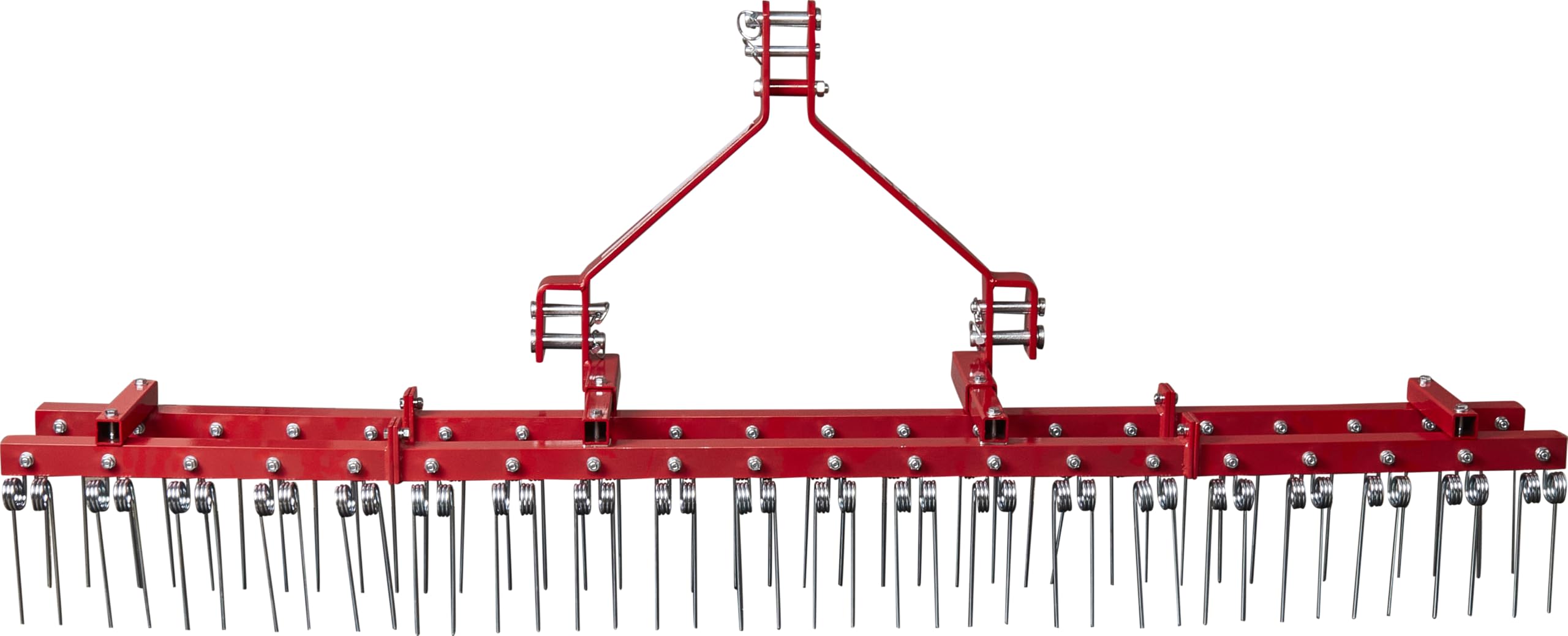 Rechen für Traktor Rasenstriegel Entmooser Hofegge 232cm Breite mit Federzinken 40 Doppelzinken mit 3-Punkt Aufnahme