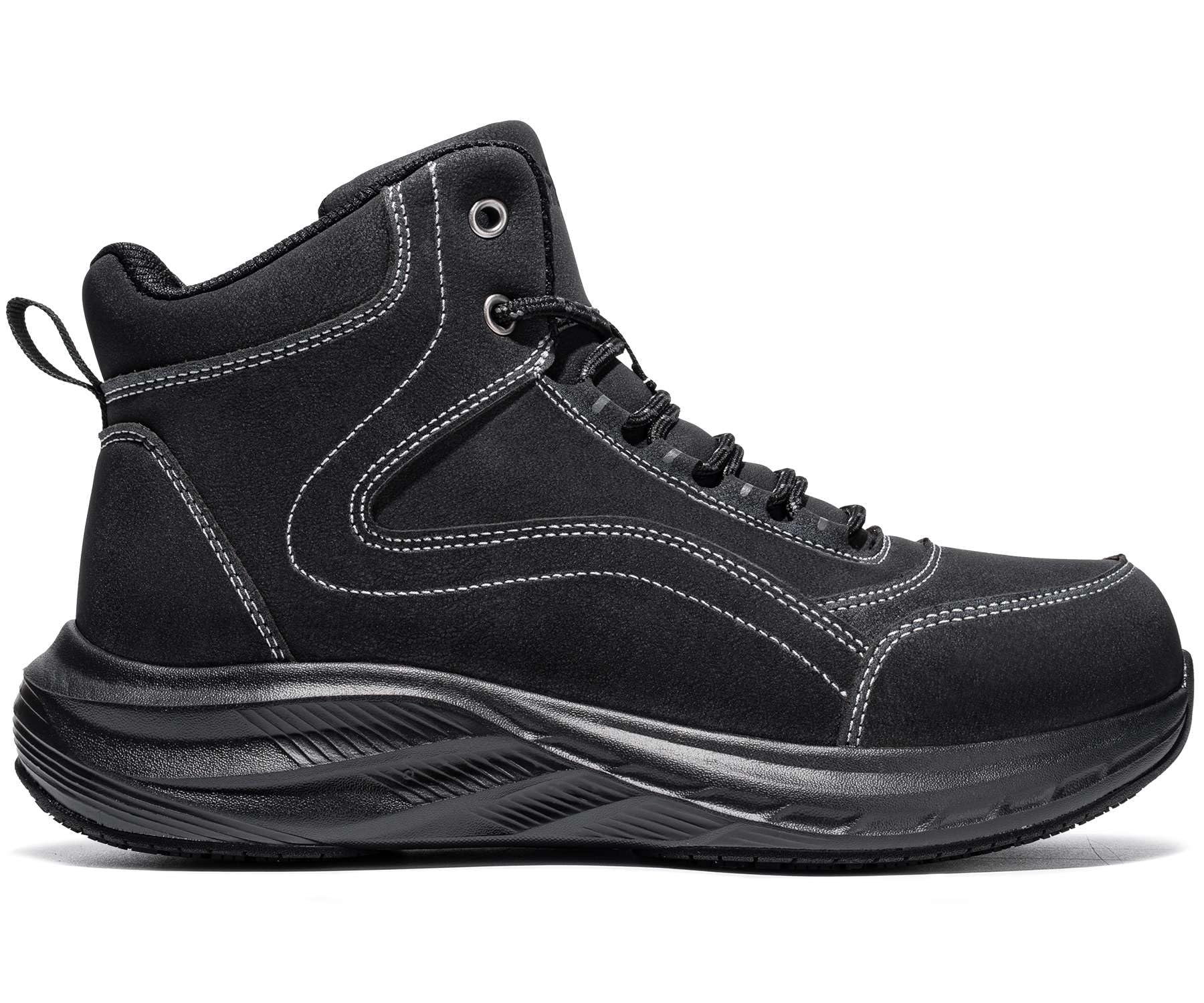 LARNMERN Arbeitsschuhe Sicherheitsschuhe Stiefel Herren Wasserdicht Rutschfester Stahlkappenschuhe