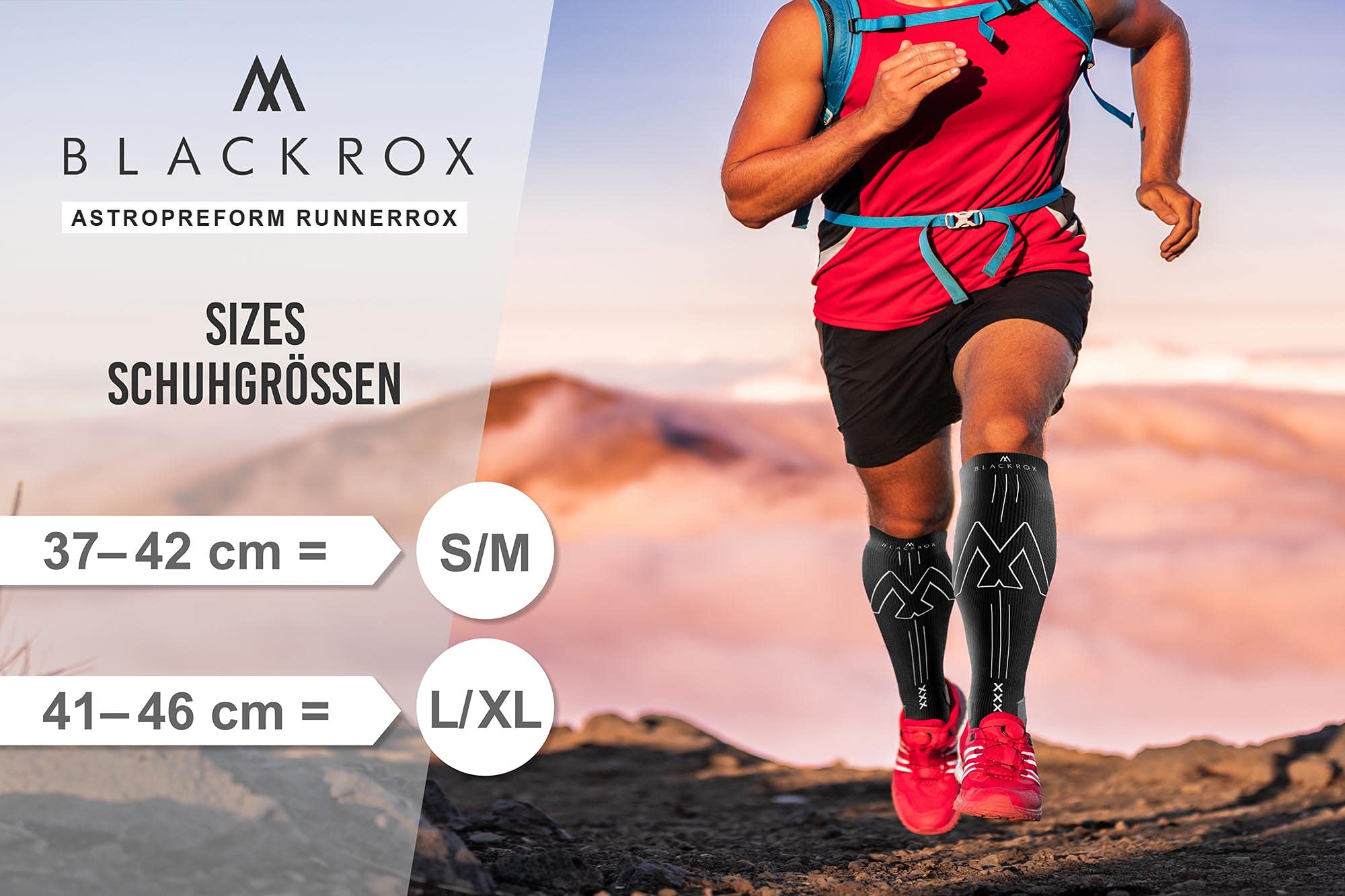 BLACKROX Calcetines de compresión deportivos, astropreforma, calcetines de compresión, calcetines de compresión deportivos, calcetines para correr, fútbol, mujeres, hombres