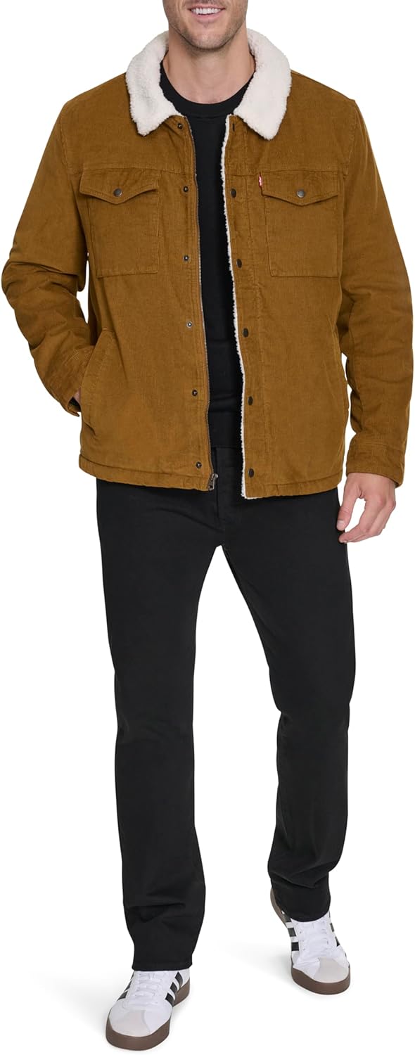 Levi's Men's Corduroy Sherpa Lined Trucker Jacket (Regular & Big & Tall Sizes) - Image 2