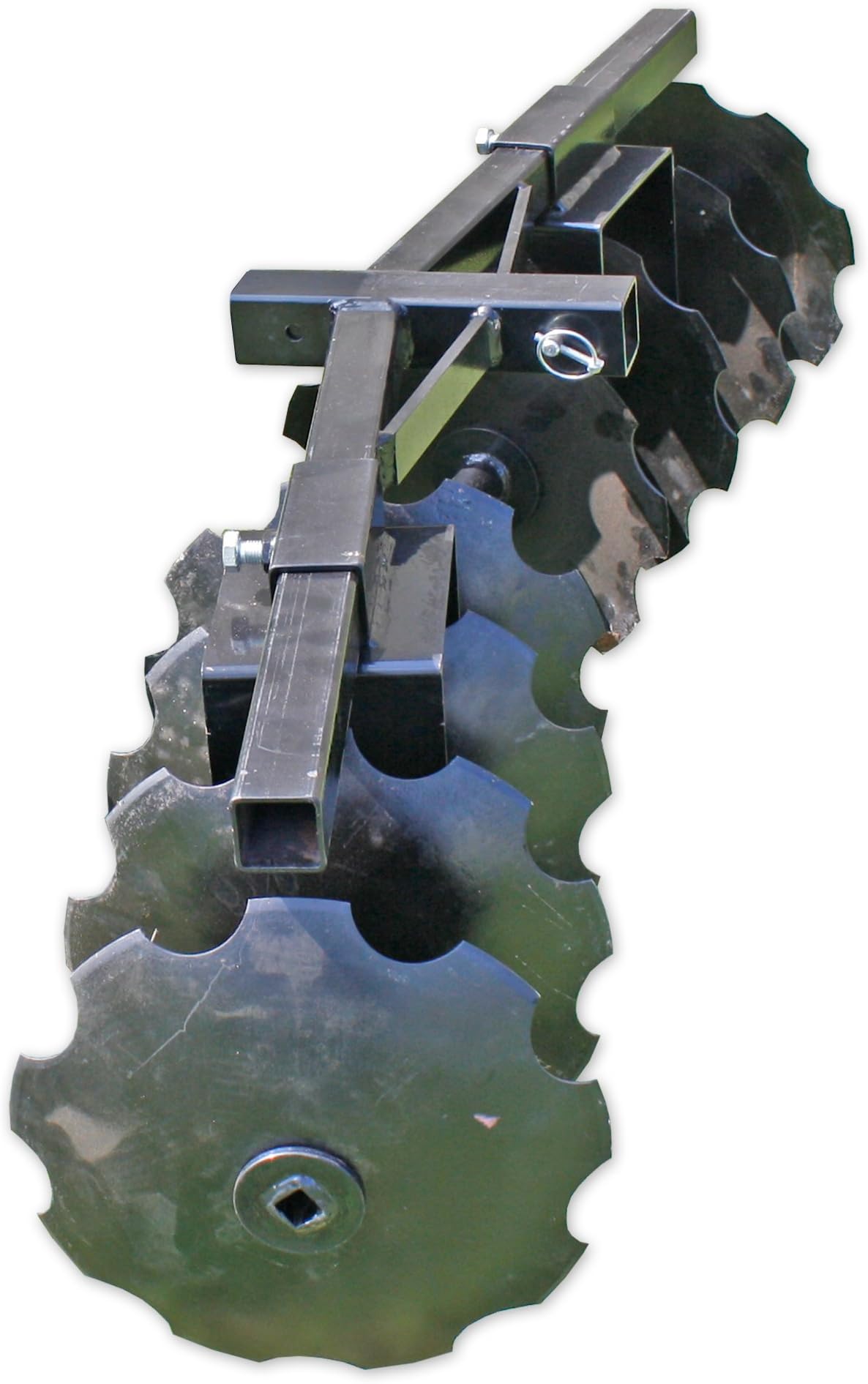 Disc Plow - ATV Implements, 54 in. W Overall, 8 Steel Cutting Discs, Gardening and Food Plot Preparation - Field Disc Cultivator