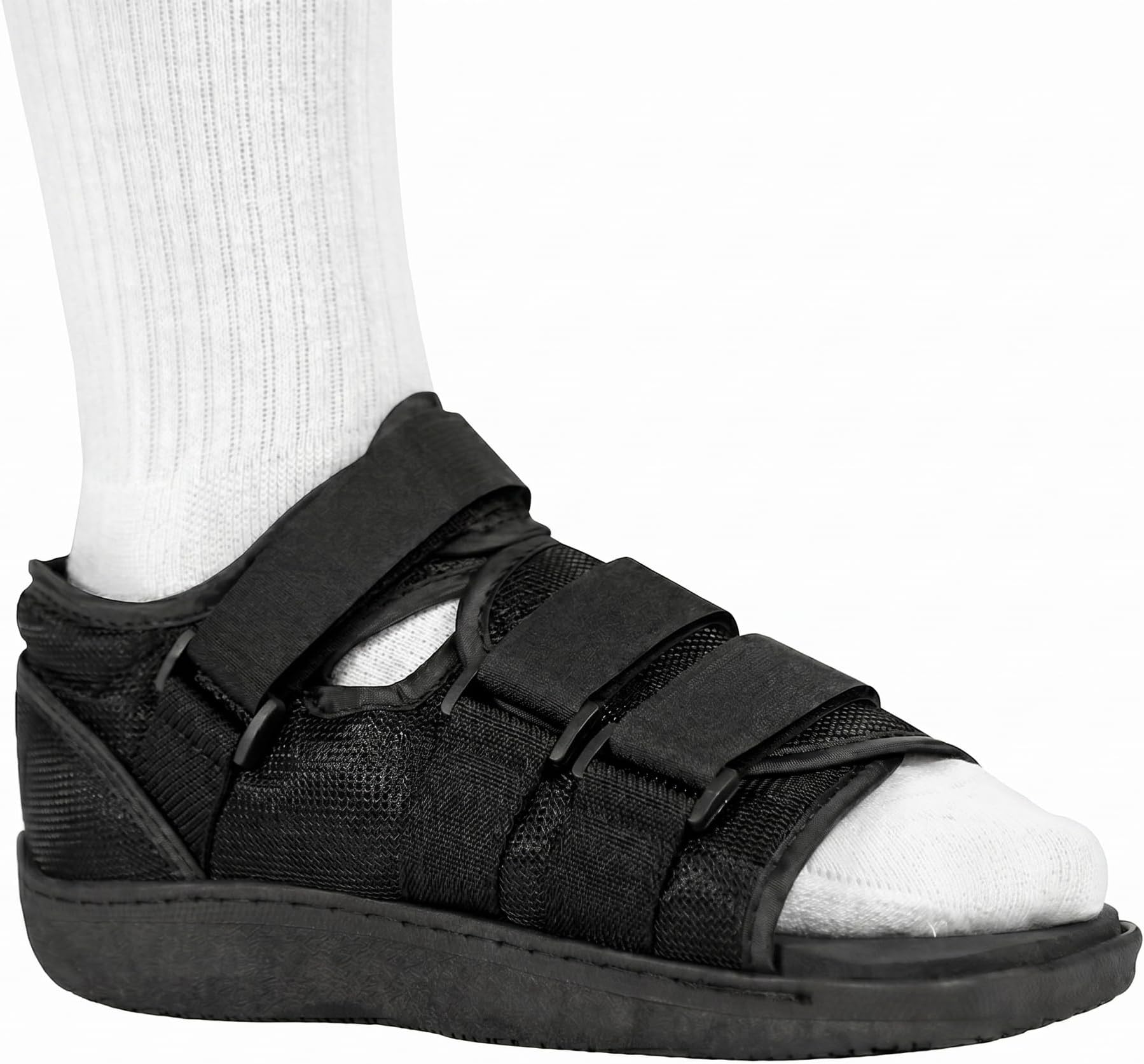 BraceAbility Post Op Shoe - Adjustable Orthopedic Medical Walking Boot for Broken Foot, Broken Toe, Stress Fracture and Injuries, Universal Cast Shoe for Men and Women After Foot Surgery (L - Female)