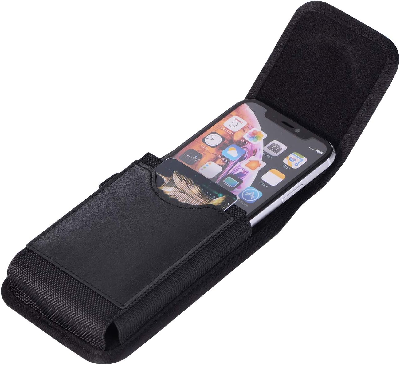Nylon Cell Phone Holster Belt Case Pouch Holder Magnetic Cover for Samsung Galaxy A15 A36 A35 A56 A55 S25+ S24 Ultra S24 FE S23 FE/Plus, iPhone 15 14 13 Pro Max, Moto G Stylus 2024 2025 Pixel 9 Pro - Image 2