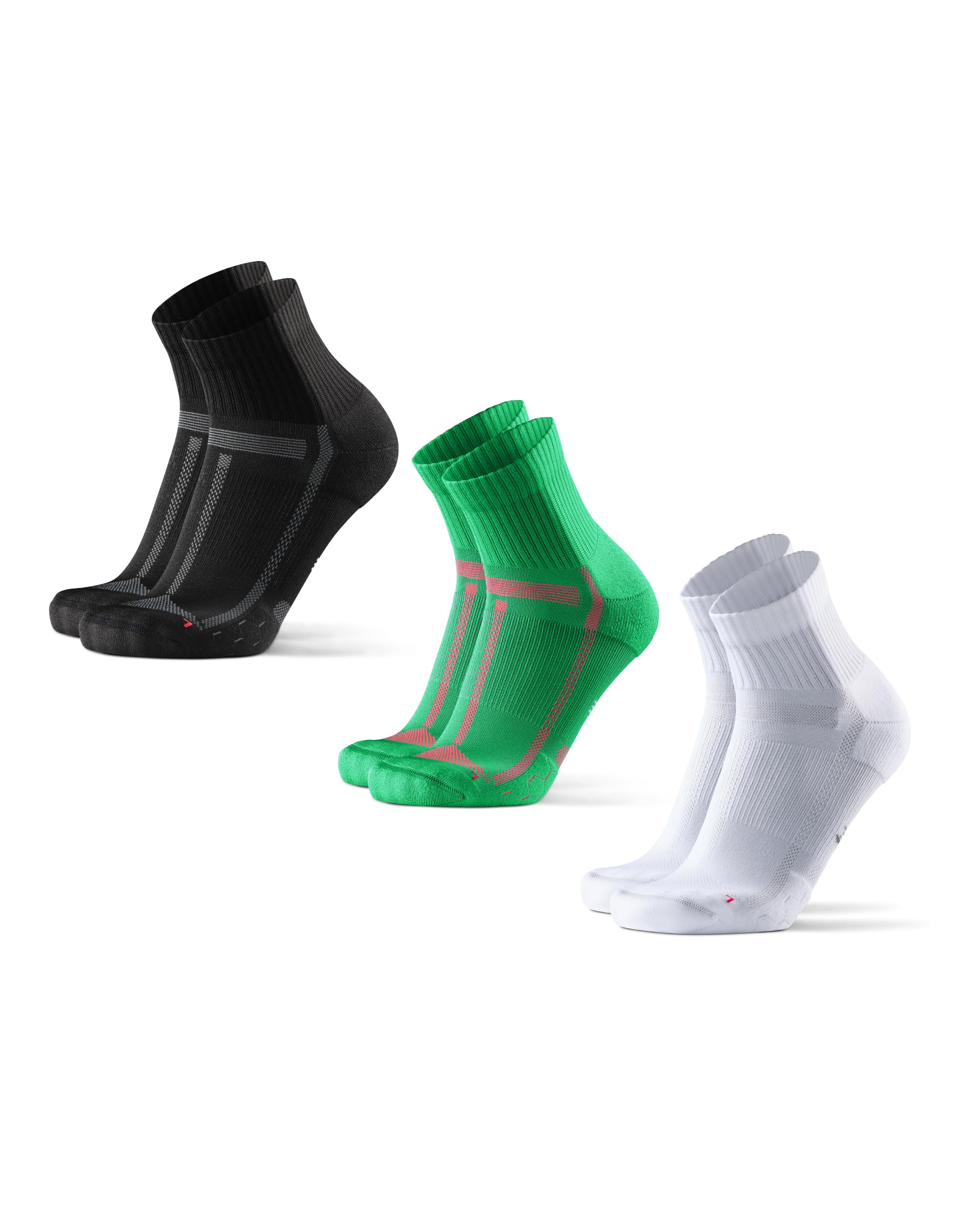 DANISH ENDURANCE Calze Uomo Running, Calzini Antiscivolo da Corsa, Anti-Vesciche, Calze per Trail Running, Trekking & Sport, Unisex, 3 & 5 Paia