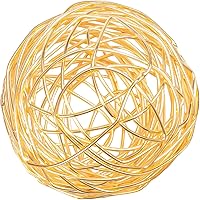 Vista 3 de Bola decorativa de comedor con banda de metal, juego de 3 orbes para centro de mesa, bolas decorativas para rellenos de cuencos de centro de mesa