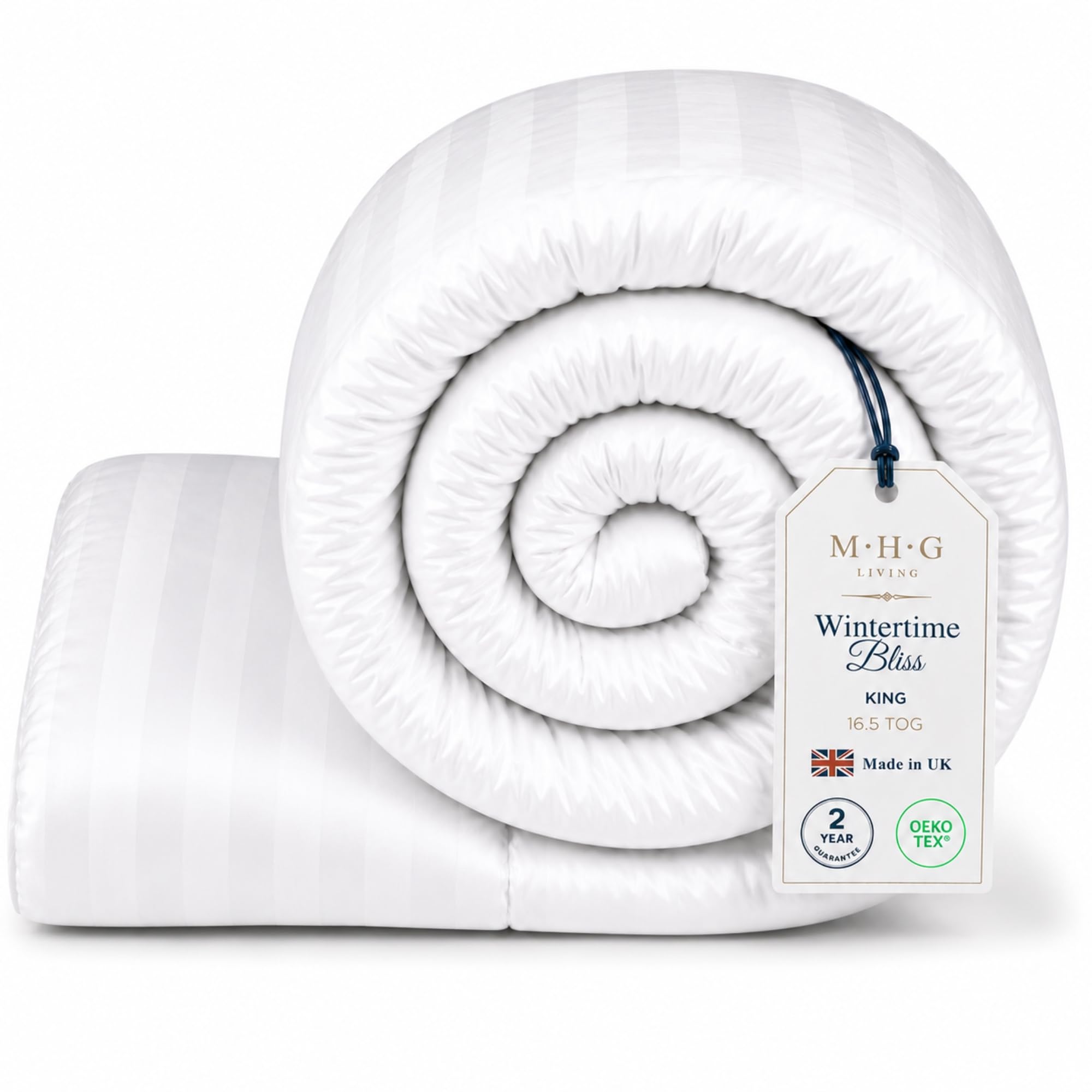MHG Living 16.5 Tog Winter Microfibre Duvet – King (230x220cm) – Heavyweight Extra Warm Hollowfibre Quilt for Cold Weather – Hypoallergenic, Breathable & Machine Washable Bedding