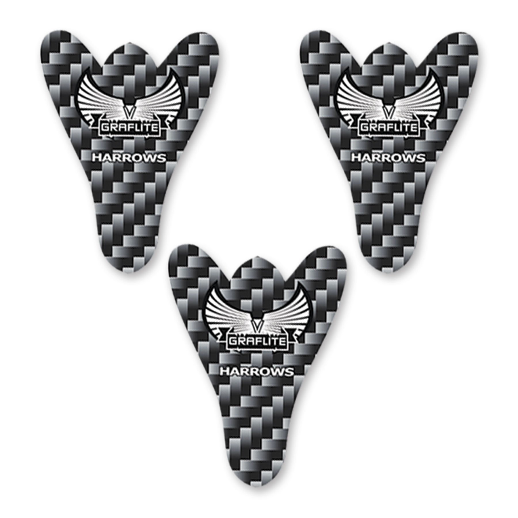 Buy Harrows VWing Shape Graflite Dart Flights (Set of 3) Online at