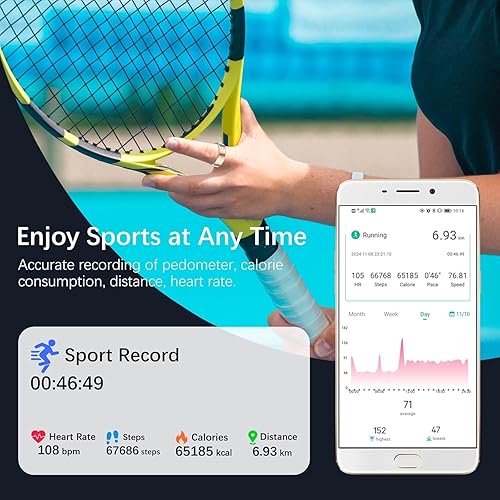 Miniatura 4 de Anillos inteligentes de salud para mujeres y hombres, rastreador de actividad física con frecuencia cardíaca, oxígeno en sangre, HRV, rastreador de