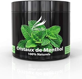 Camylle - Cristaux de Menthol Menthol - 100% Natural Menthol Crystals for Sauna - Refreshing with Fresh and Powerful Aromas - 250g
