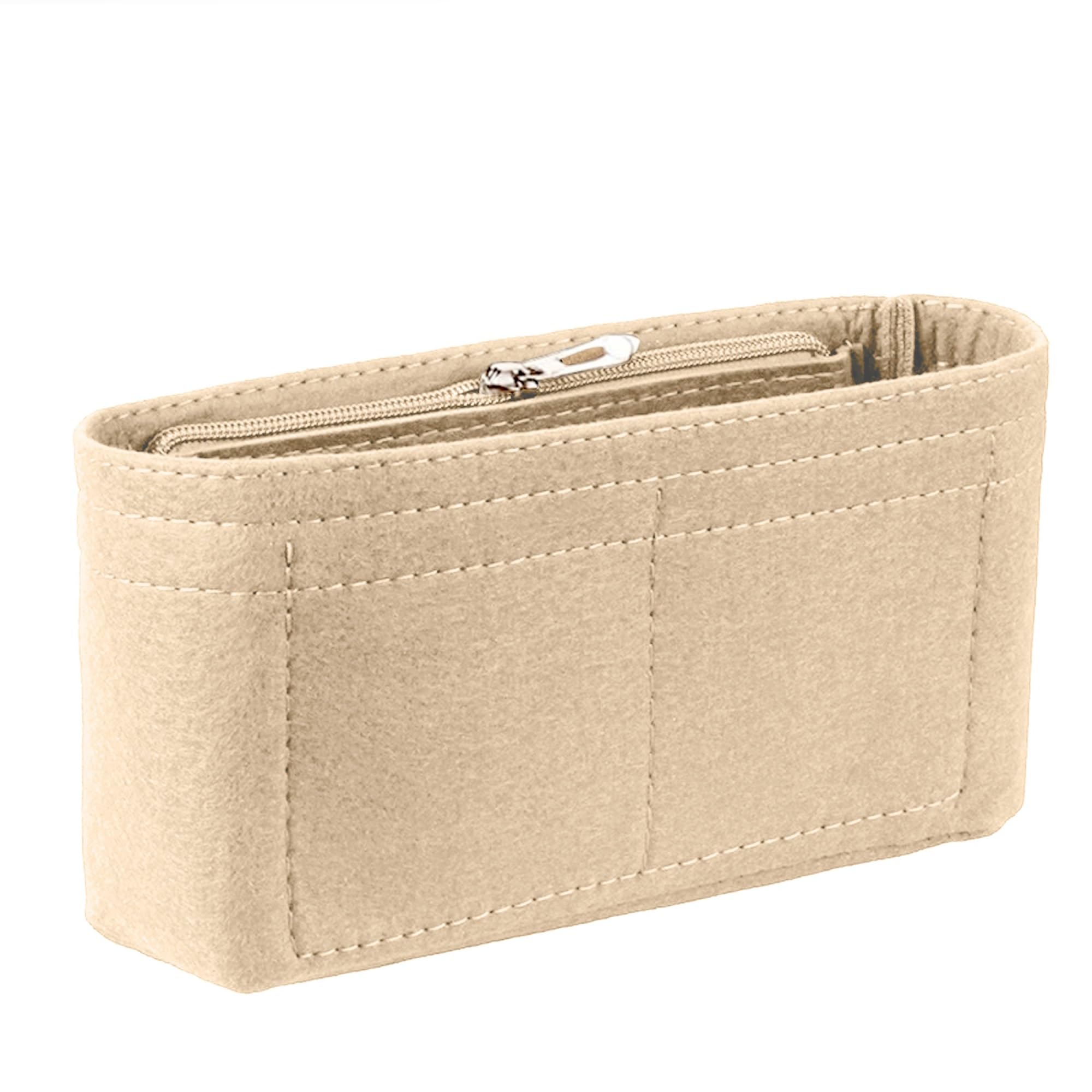 Saytak Women's Beige Handbag Organiser,Bag Organiser Felt Insert Bag Organizer, Makeup Organizers, Handbags For And Cosmetic Bags(,Small)