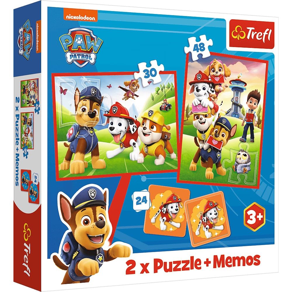 Trefl Puzzles - "2'si 1 arada + notlar" - PAW Patrol ekibi iş başında/Viacom PAW Patrol
