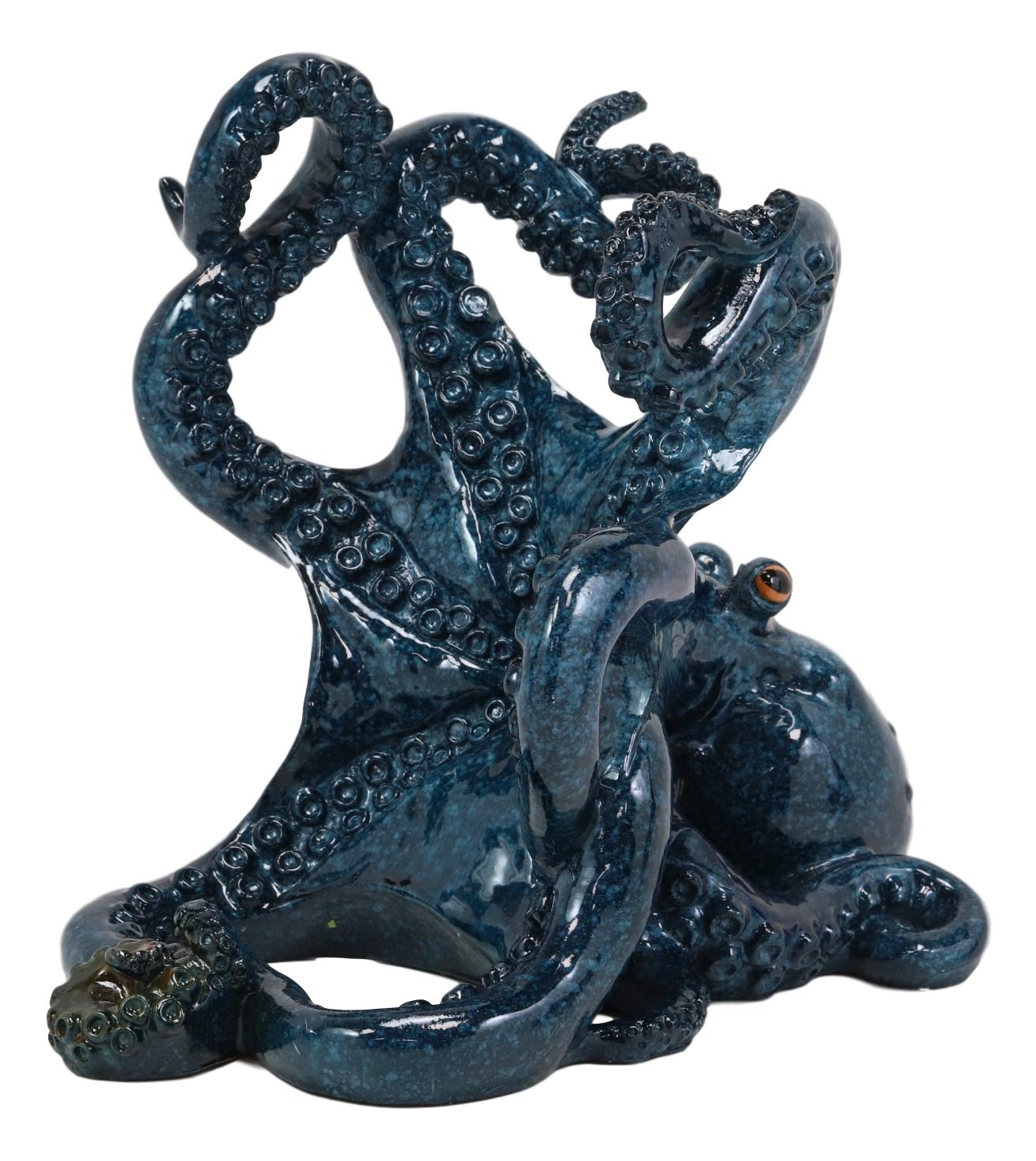 Amazon.co.jp: Ebros 海岸 海岸 ブルー オクトパス ワインホルダー 幅8