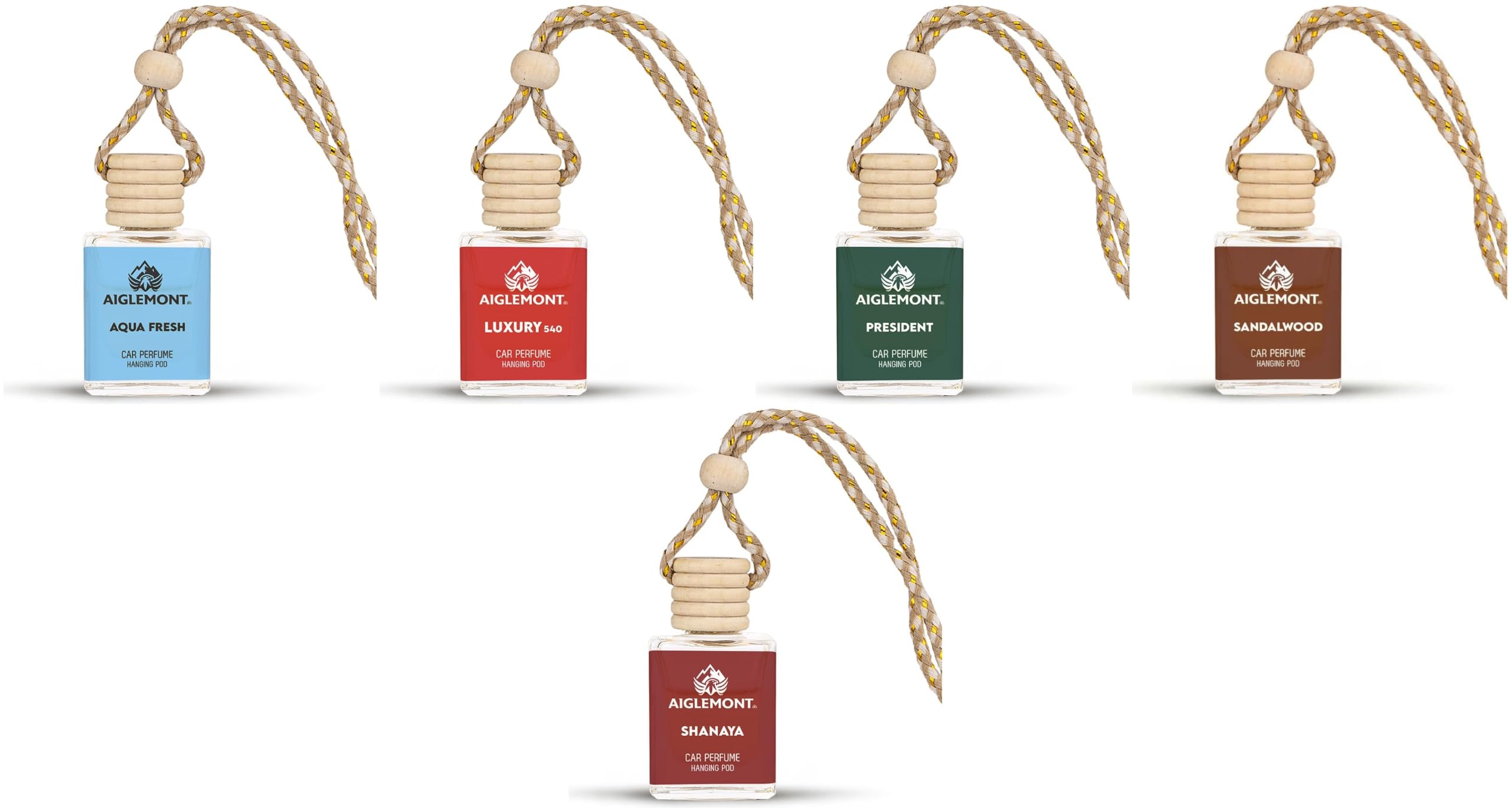 Car Perfumes combos | Aqua Fresh+ Luxury 540 + President+ Sandalwood+ Shanaya| Combo of 5 | 10 ml Each-image-37