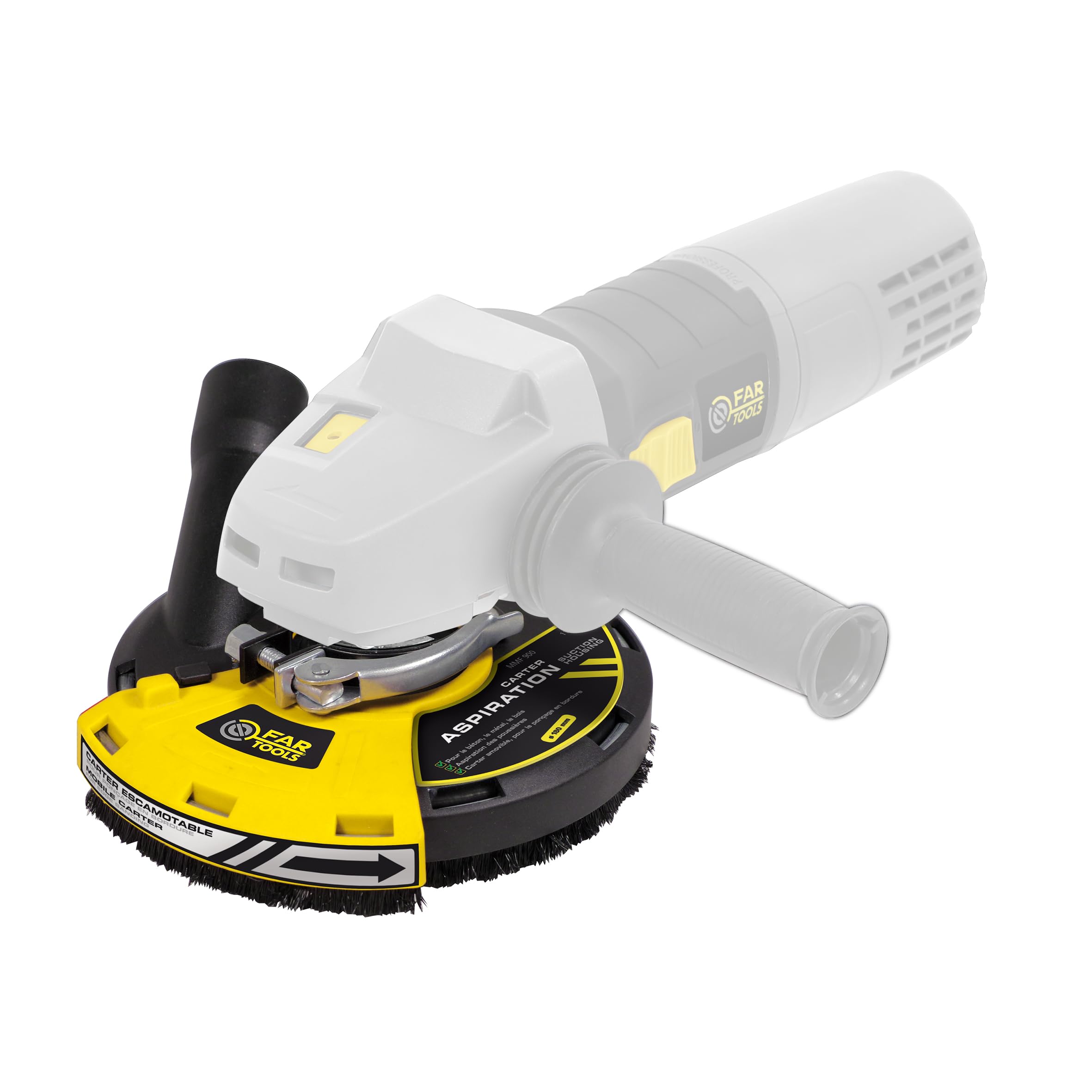Fartools Tête ponçage plâtre pour MULTI-REX900 Ø125mm s'adaptant sur MULTI-REX900 pour poncer le plâtre proprement et efficacement