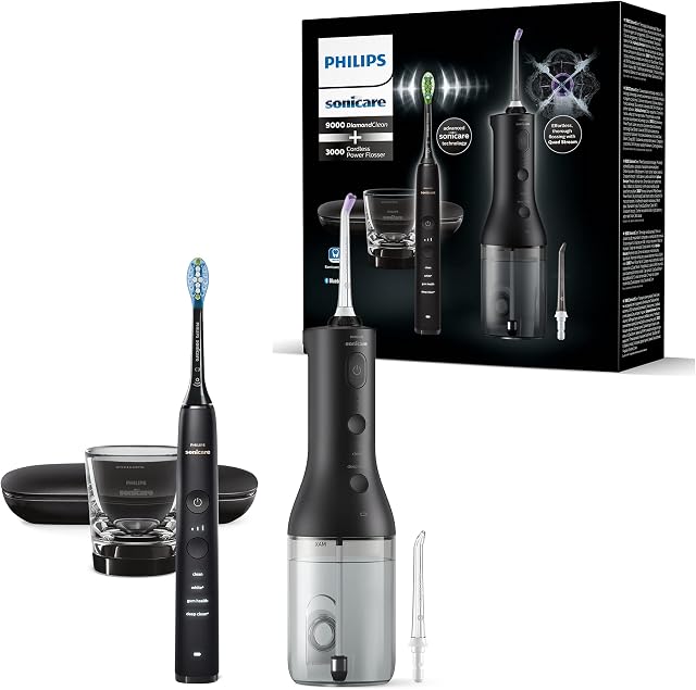 Philips Sonicare HX3866/43 Szczoteczka Soniczna, Czarny, 2 Sztuki