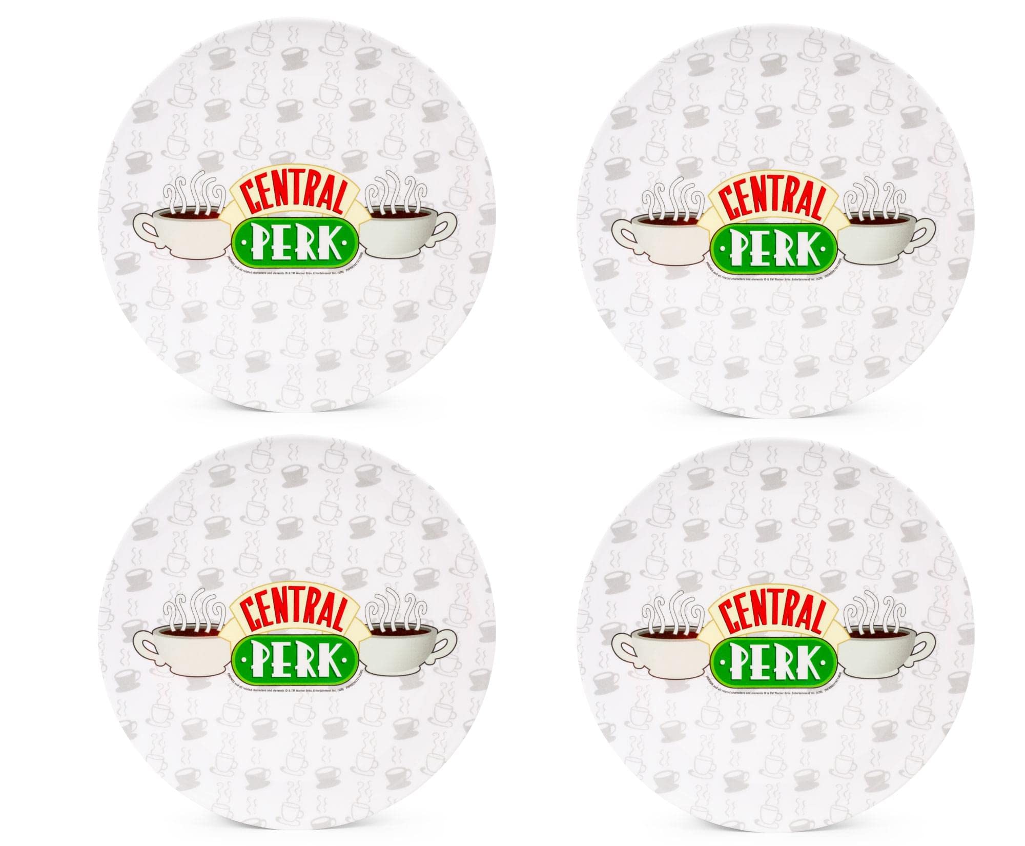 Silver Buffalo Friends Central Perk Logo 4pc Melamine Plate Set