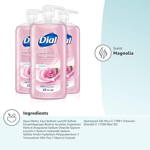 Miniatura 9 de Dial Gel de baño, seda y magnolia, 23 onzas líquidas (paquete de 3)
