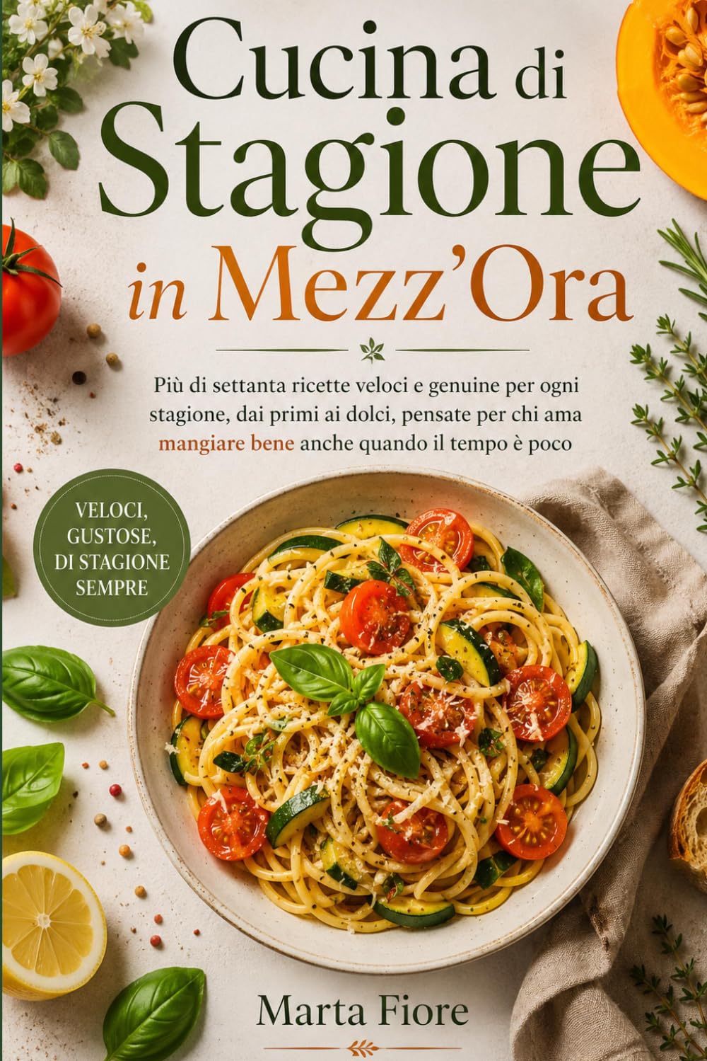 Cucina di Stagione in Mezz'Ora: Più di settanta ricette veloci e genuine per ogni stagione, dai primi ai dolci, pensate per chi ama mangiare bene anche quando il tempo è poco